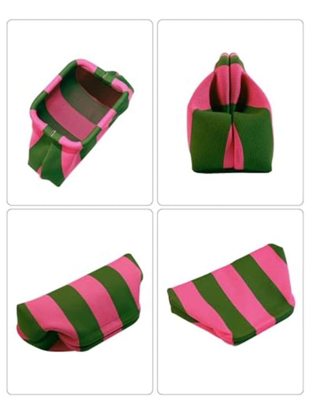 Woven Clutch Purses for Woman Summer Beach Purse for Vacation Woven Striped - Picture 5 of 6